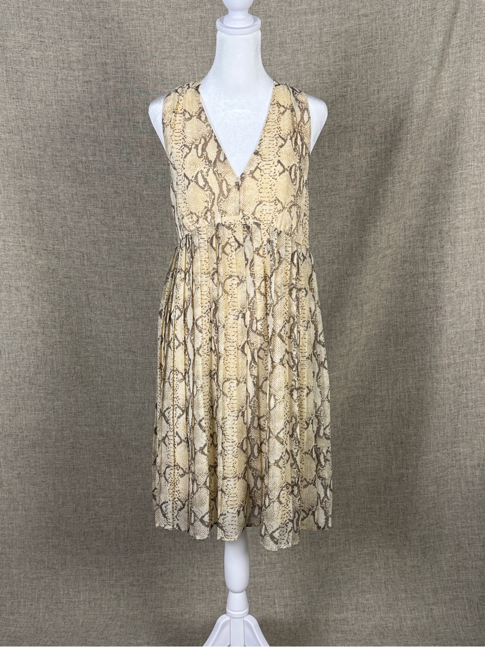 H&M Cream & Black Snakeskin Casual Dress